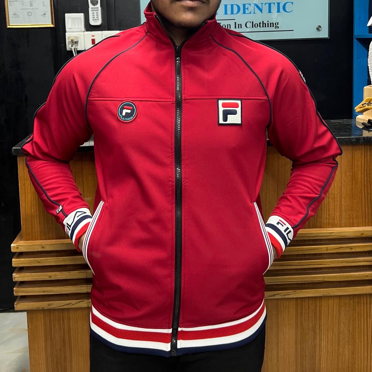 2138760f-a34a-4db4-b387-828eab5a3794 Men's Premium Bonded Jacket | JKT02-Maroon - Image 1