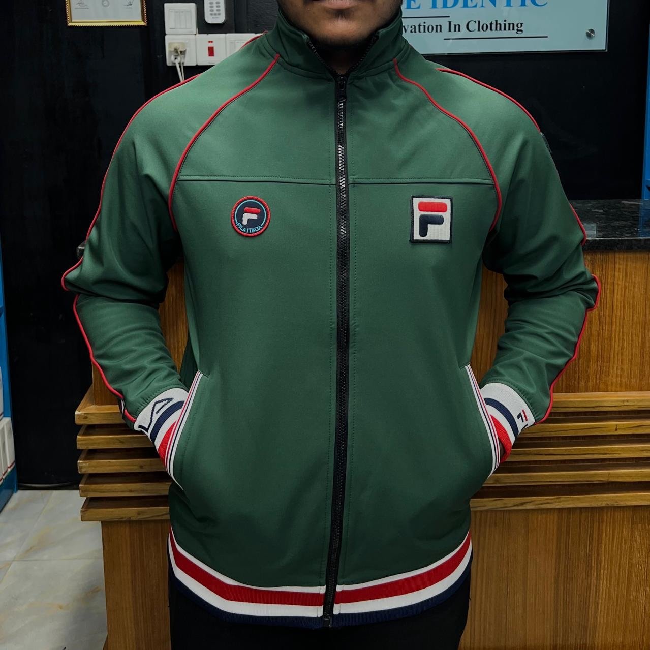 6eaf8888-70c7-469c-88e0-464e967fd0c5 Men's Premium Bonded Jacket | JKT02-Green - Image 1