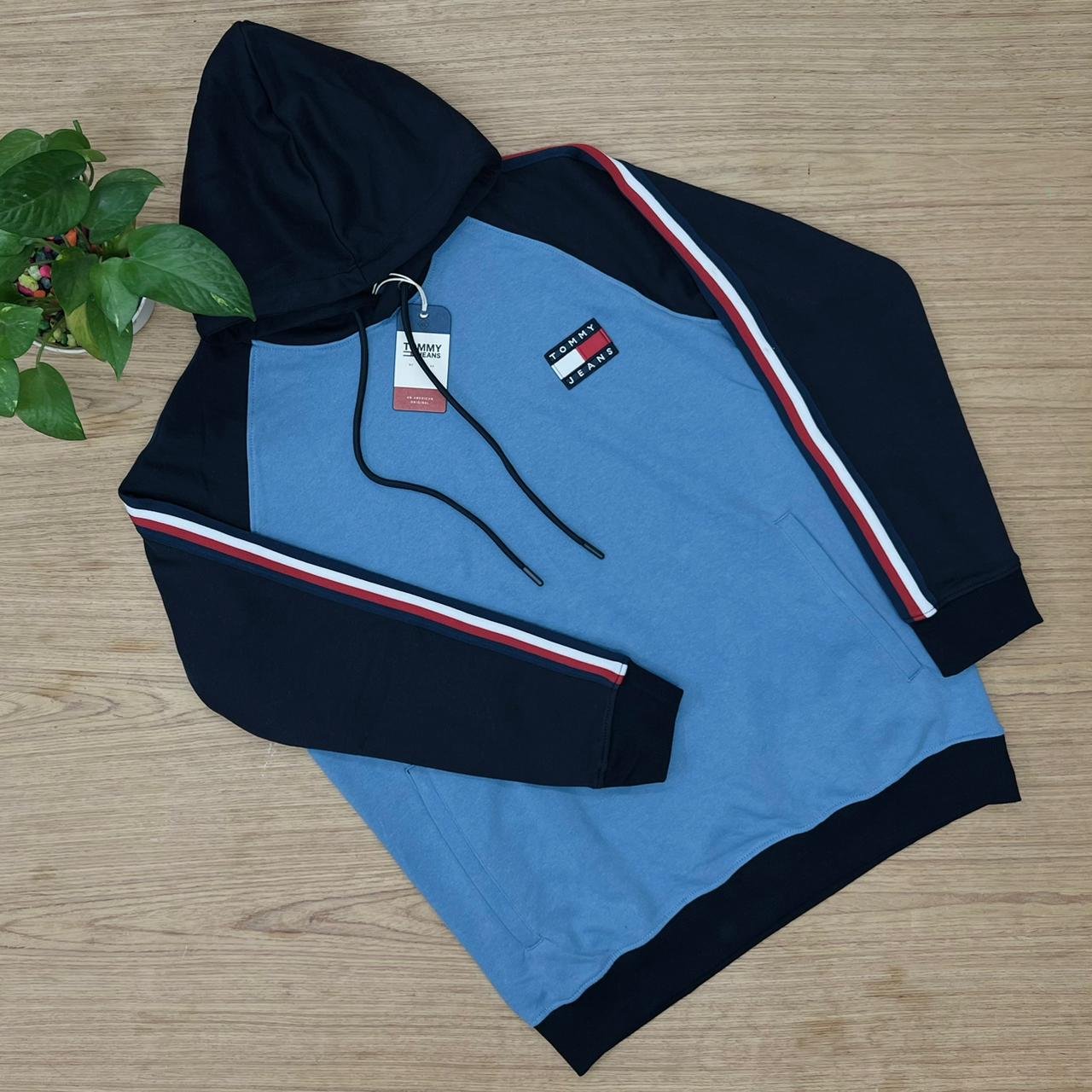 hd07-blue-1-2 Men's Premium Hoodie | HD07-Blue - Image 1