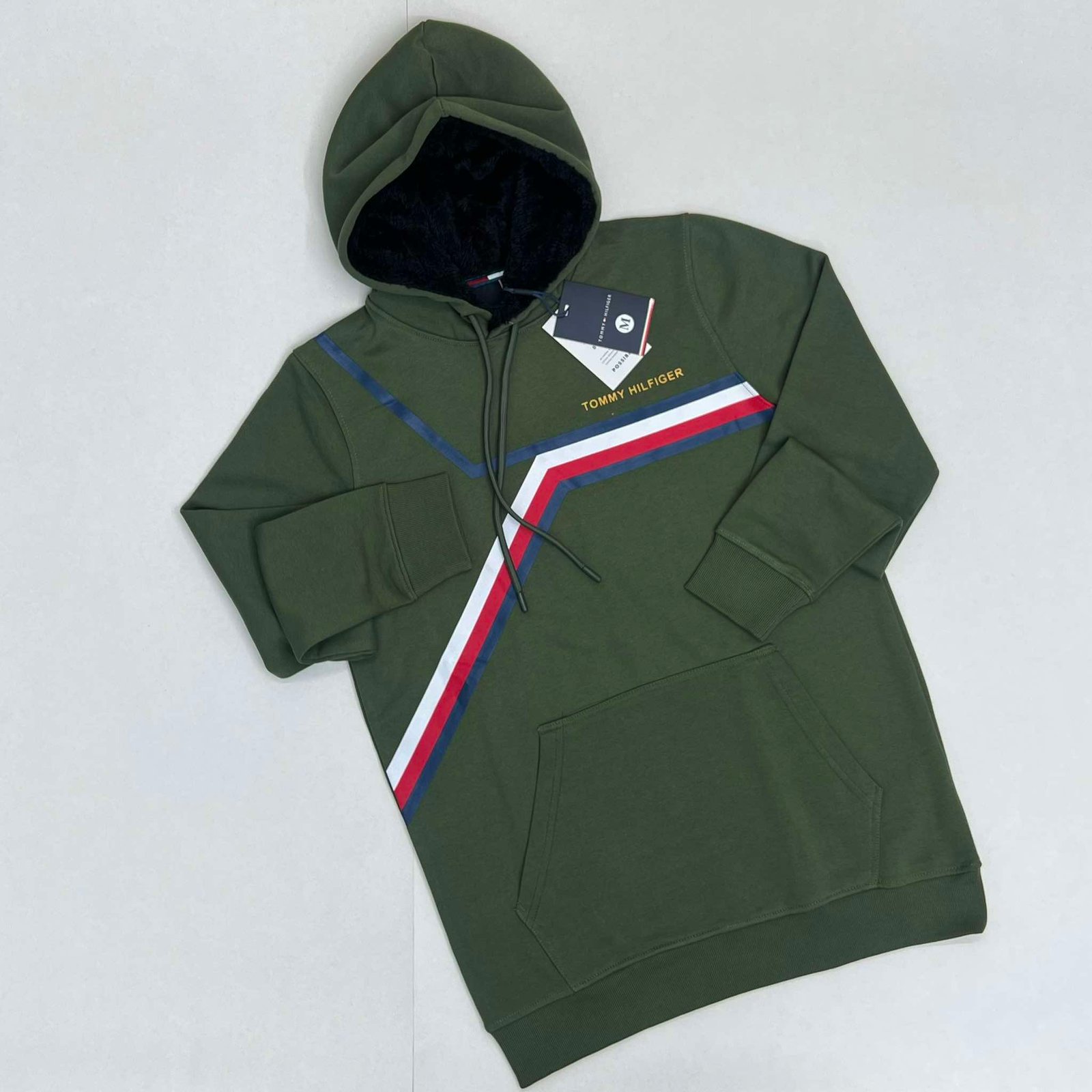 hd09-olive-1 Men's Premium Hoodie | HD09-Olive - Image 1