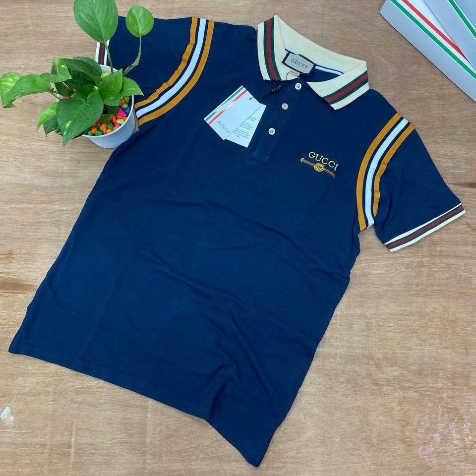 PL24 Navy Men’s Premium Polo | PL24-Navy - Image 1