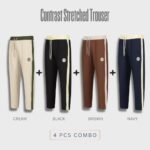 Contrast Stretched Trouser 4 pcs Combo | JOG27