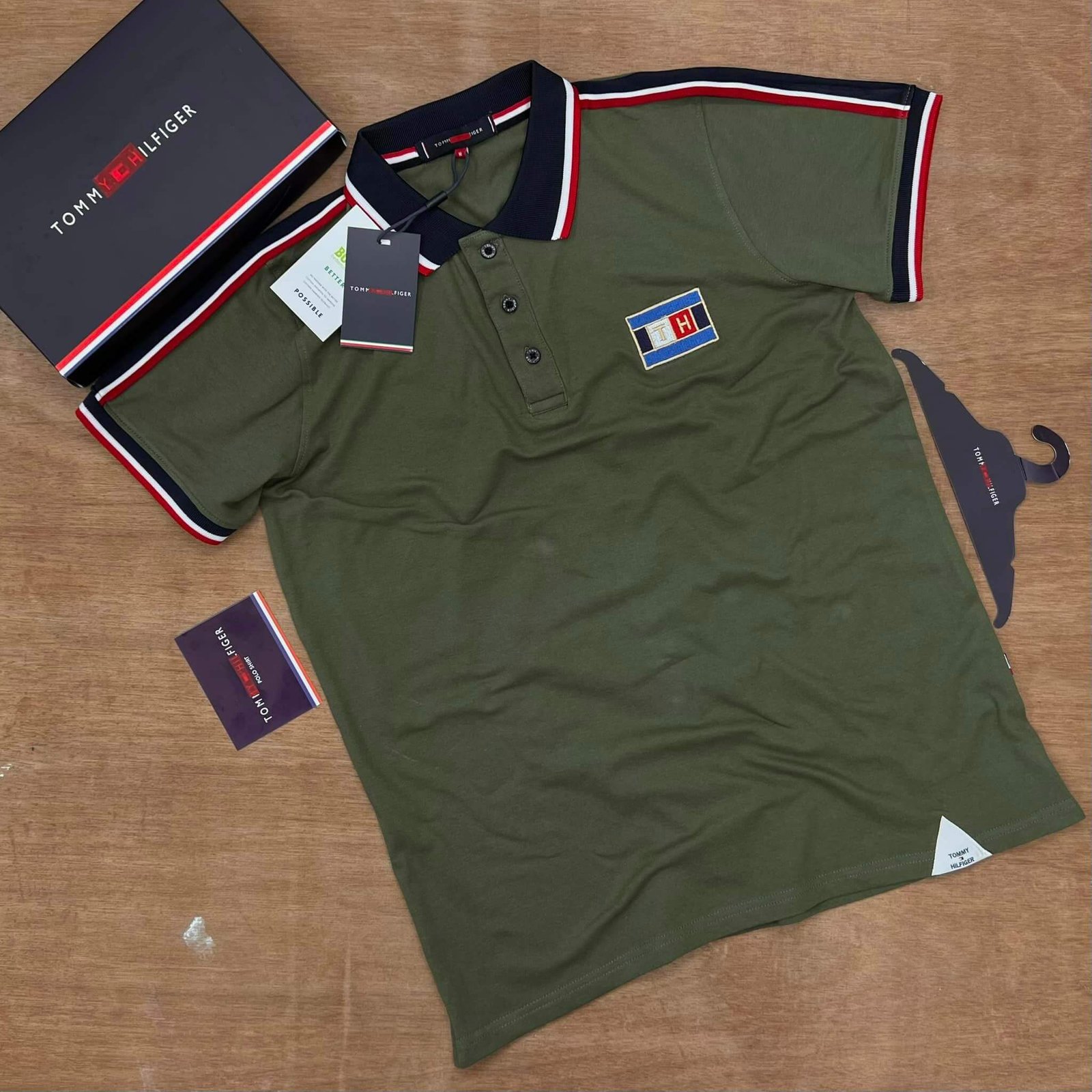 PL47 Olive Men’s Premium Polo | PL47-Olive - Image 1