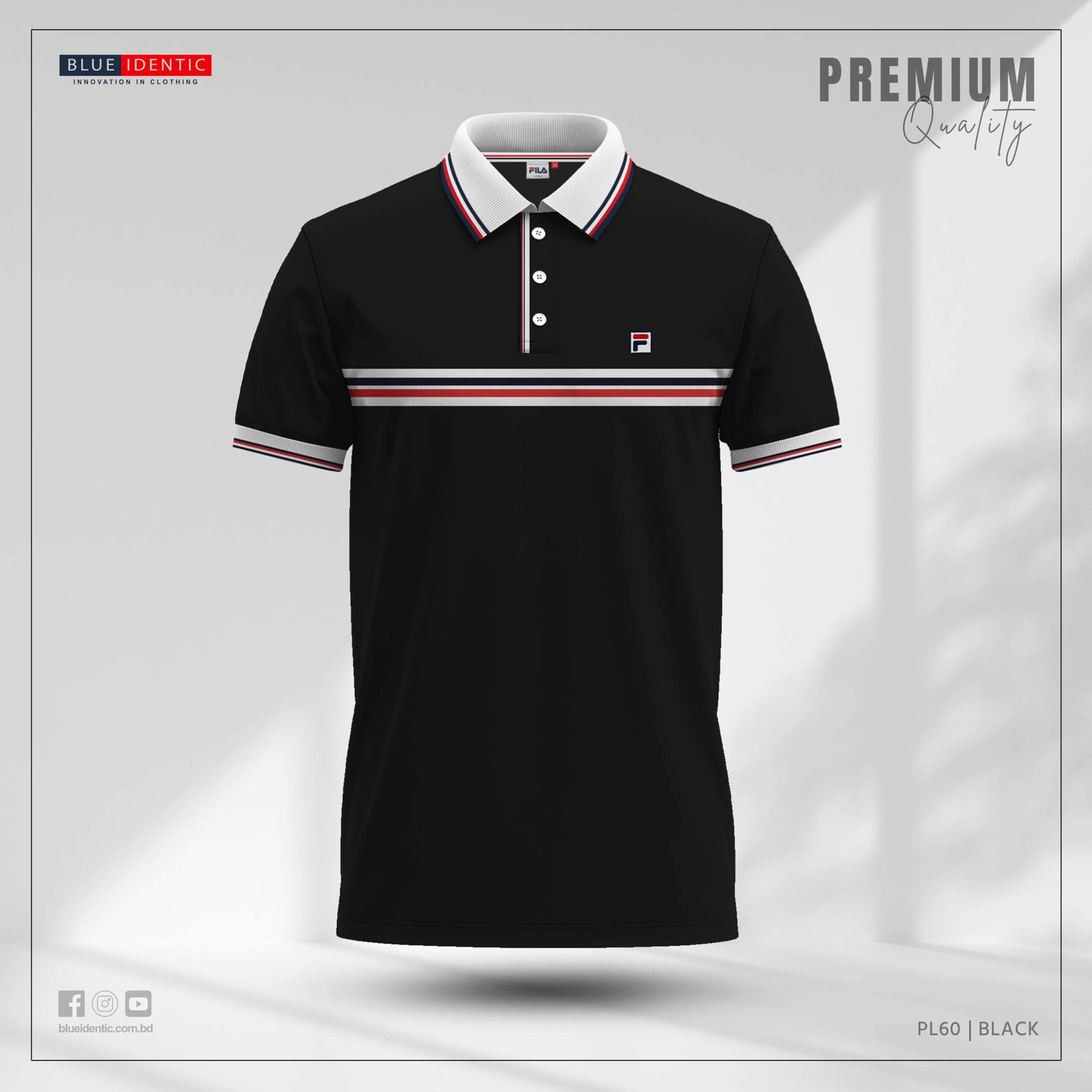 PL60-Black Men’s Premium Polo | PL60-Black - Image 1