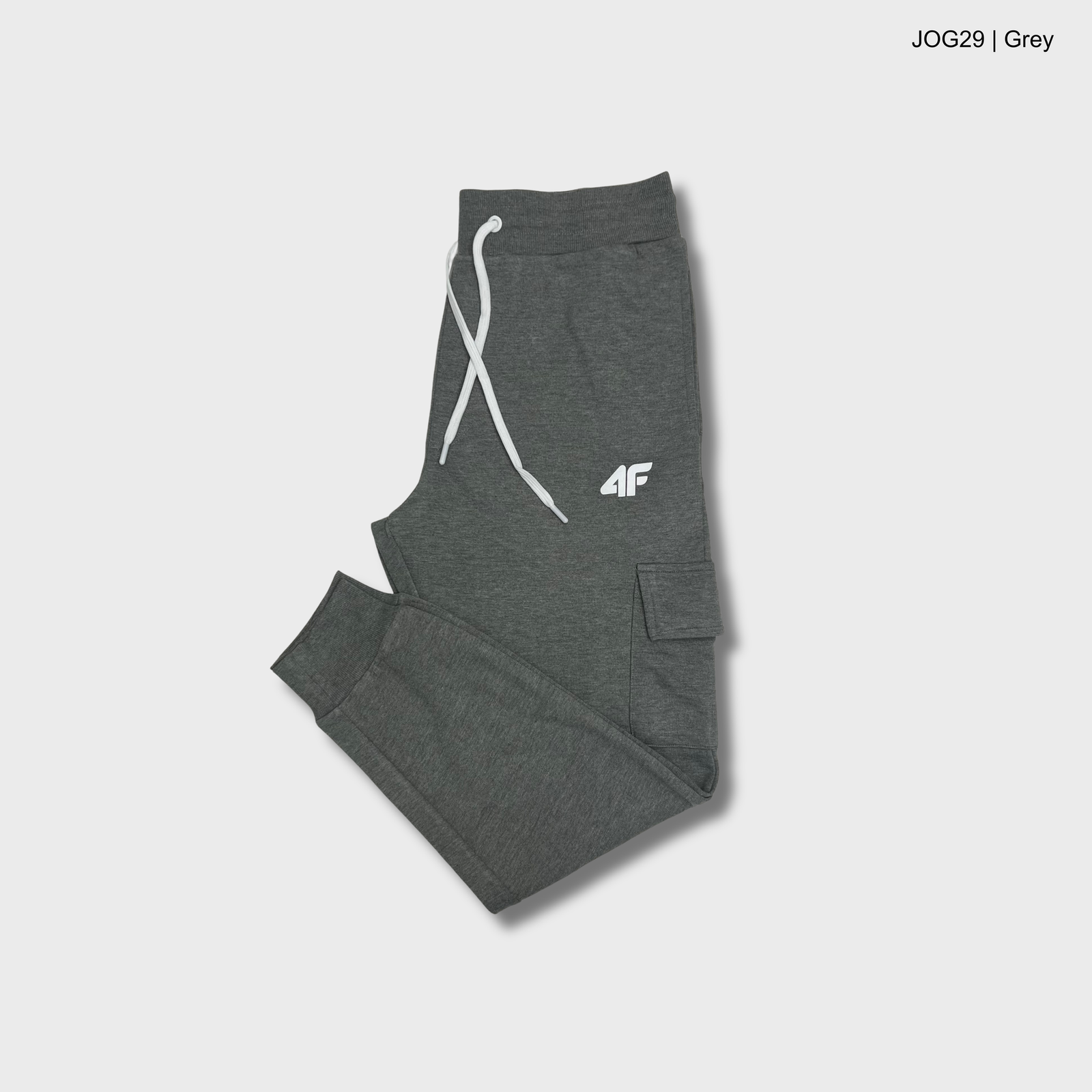 JOG29-Grey Mens Premium Terry Joggers | JOG29-Grey - Image 1