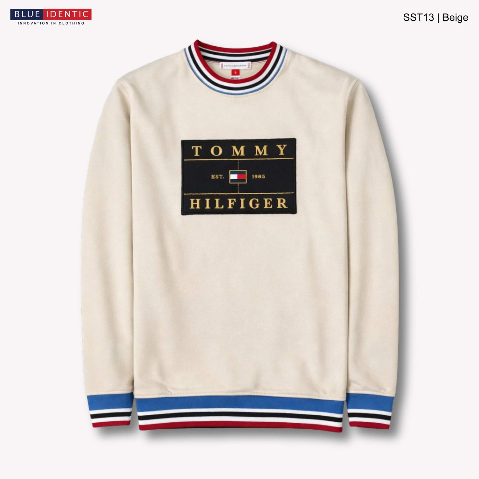 SST13-Beige Men’s Premium Sweatshirt | SST13-Beige - Image 1